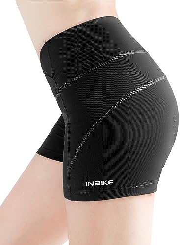 INBIKE Cuissard de Cyclisme Velo VTT Femme Gel Rembourré sous-vêtements Cycliste Shorts Respirant Séchage Rapide léger Noir XXL