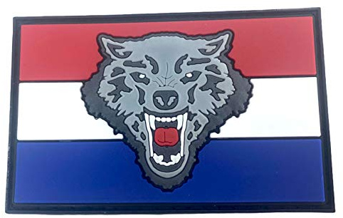 Holland Niederlande Wolf Flagge Cosplay Airsoft PVC Klett Emblem Abzeichen Patch