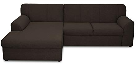 DOMO. collection Ecksofa Topper, Sofa in L-Form, moderne Couch, kleine Polsterecke, 245 x 155 x 78 cm (BxTxH), braun