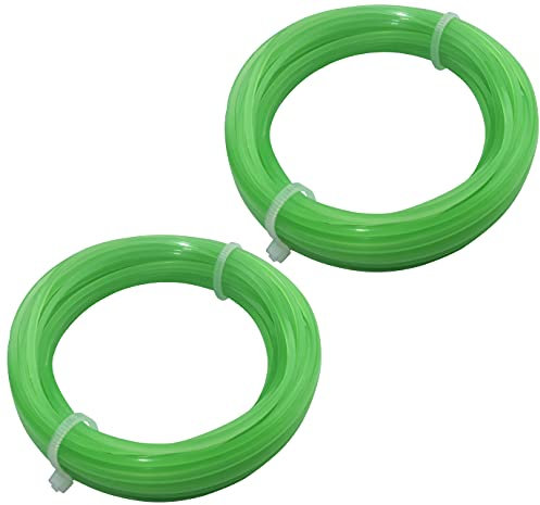 AERZETIX - C49964 - Lot de 2 bobines de fils de rechange carré 1.3mm x 10m pour tondeuse/trimmer à gazon - corde/bobine pour débroussailleuse - cordon en nylon - en plastique - couleur vert