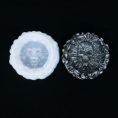 Moldes Resina Cenicero Molde de Silicona Moldes de resina de silicona moldes redondos para bricolaje 130 * 130 mm Moldes Resina DIY Silicona Epoxi para Posavasos, Macetas, Ceniceros, Portavelas