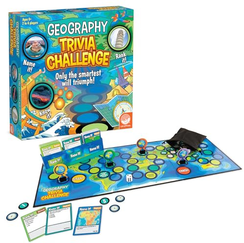 MindWare Geography Trivia Challenge Game - Lern- und Spaßspiel für Familien und Kinder ab 8 Jahren