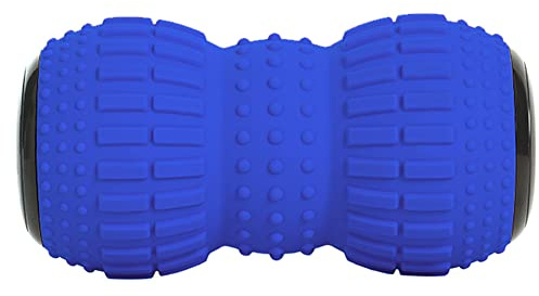 Yoga Peanut Massageboll Elektrisk Fasciaboll Vibration Massageboll Ben Muskelavslappning Axel Nacke Midja Muskelmassageboll,Blue