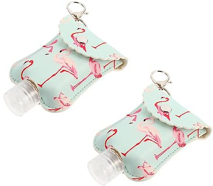 Beaupretty 4sätze Reise-flasche Aus Pu-leder Mit Schlüsselanhänger Für Handseife Teiliges Zufälligem Design Für Kosmetik Und Flüssigkeiten Unterwegs