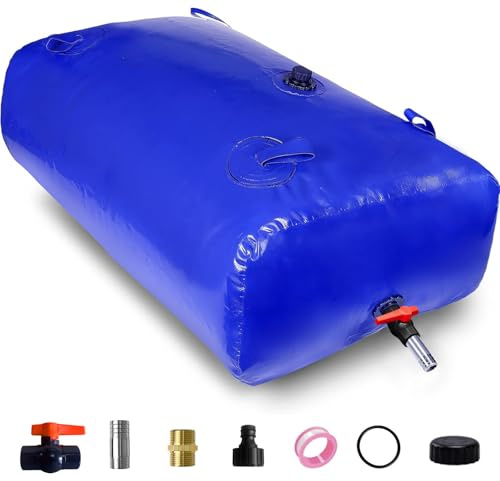 1400 l Wasserblasen-Aufbewahrungsbehälter, faltbar, tragbarer Wassertank | 2000D PVC große Kapazität weicher Wassersack für Wohnmobile, Notfall-Dürreresistenz, Brandschutz, landwirtschaftliche