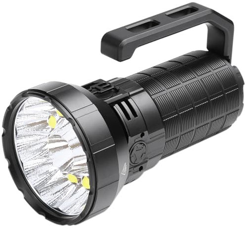 IMALENT MS12W MINI-C Torcia Tattica 65000 Lumen, Portata 1036m, 12 LED Cree XHP70.2 HI - Super Compatta Ricaricabile con Maniglia, IP56, Ideale per Speleologia, Trekking e Emergenze (Ultraleggera)