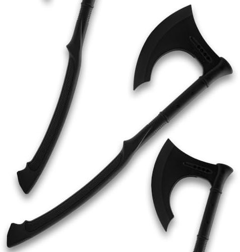 Honshu Premium Polypropylene Training Karito Battle Axe Practice Weapon | Virtually Unbreakable | Textured Handle | 27 Overall Length