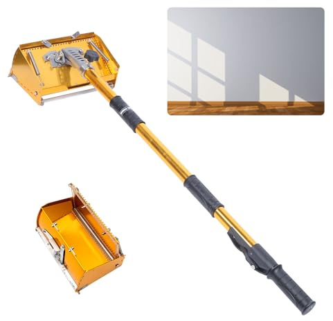 Trockenbau Kelle, 10 Trockenmauer Flat-Finishing-Box mit 40''-64'' Verstellbarer Griff Schnell-Teleskopschalter, Einstellbarer Winkel des Schabkopfes, Aluminium