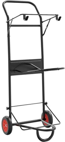 vidaXL Sattelwagen, Rollwagen mit 3 Ablagen Klappbar, Sattelkarre mit 2 Rädern 2 Metallhaken, Sattelhalter Sattelcaddy, Schwarz Stahl
