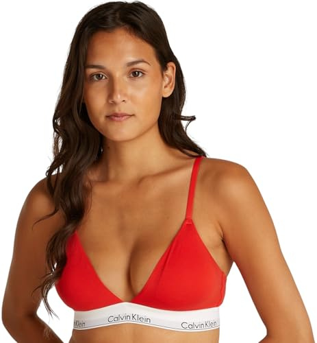 Calvin Klein Damen BH Bralette Triangle herausnehmbare Polster, Rot (Molten), XL