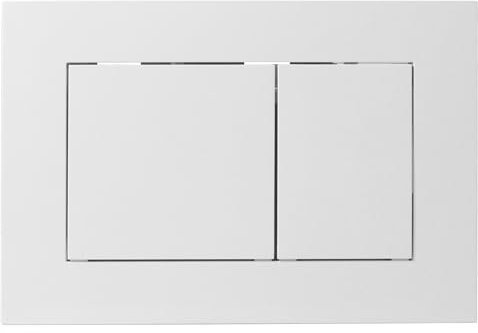 Toilet Dual Flush Actuator Plate Front Actuation Toilet Tank Wall Hung Toilet Dual Flush Plate Compatible with Duravit, TECEnow 9240400 9240407 9240417, White