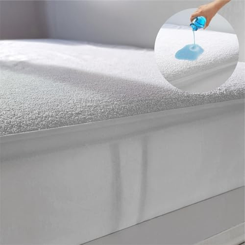 FOCARIS Home Protector de colchón Impermeable Cubre colchon Cama 135 cm | cama 135x190 grosor 30 cm funda 135 x 190 antiácaros antibacterias protector colchon 135 packaging regalo