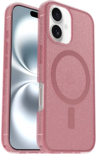 OtterBox Symmetry Series Clear MagSafe Case for iPhone 16, Shockproof, Drop proof, Protective Thin Case, 3x Tested to Military Standard, Clear/Pink
