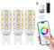 Ampoules LED Wi-Fi RGBCW Smart G9, Compatibles Alexa/Google Home,AC 220V Multicolores à Intensité Variable,2700K-6500K,Luminosité Réglable de 1% à 100%,4W,400LM, Synchronisation Musicale, pack de 3