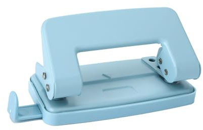 2 Hole Paper Punch,Metal Blue Two-Hole Punch,2 Holes Puncher for File Folder,Adjustable Manual Paper Puncher Office Punchers for A4/A5/B5 Looseleaf Book and Home Supplies(Blue)