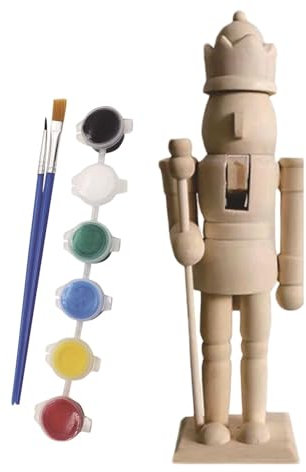 Paint Your Own Nutcracker Soldiers - Nutcracker From Unfinished - Christmas Nutcracker Ornament - Wooden Figure Decoration Craft - Nutcracker From Unfinished With