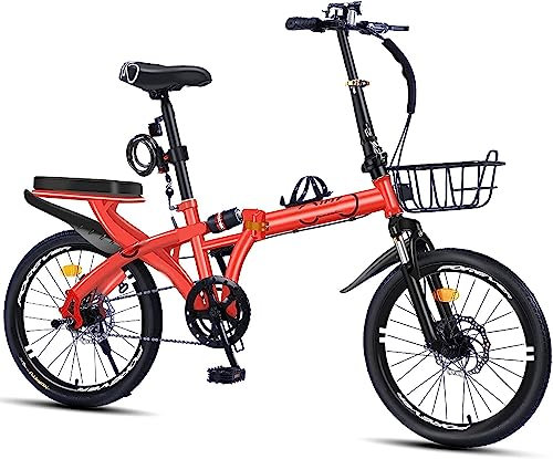 Fahrrad Faltbares Mountainbike Faltrad, Fahrräder aus Kohlenstoffstahl, mit Scheibenbremse, hinterer Gepäckträger, Fahrräder Geeignet für Erwachsene und Jugendliche Städtische Umgebungen D,