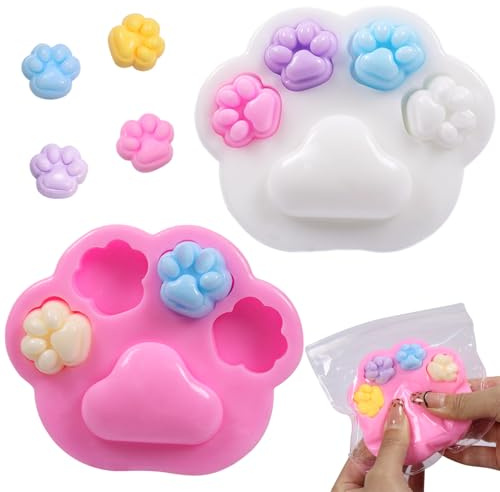 2 Stück Cat Paw Squeeze Toy, Squishy Pfote, Cat Paw Squishy, Katzenpfoten Squishy, Fidget Toys, Anti Stress Spielzeug, Soft Cat Paws Toy, Stress Spielzeug für Mädchen Jungen Stressabbau Fidget Toys