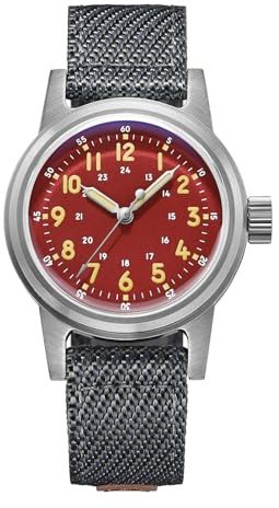 ADDIESDIVE 36 MM Orologi Militare Uomo Automatico NH35A Orologi per lo sport all'aperto 200 M Resistente Quadrante Rosso