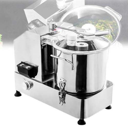 SaryEdge Robot culinaire Commercial, Hachoir à légumes Automatique de Bureau 6 L, Amovible, Facile à Nettoyer, broyeur à Grains en Acier Inoxydable, pour Poivre, Radis, arachides, Far(