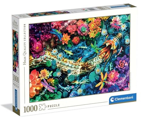 Clementoni Puzzle Koi im Fluss 1000 Teile Erwachsene - HQ Collection - 70 x 50 cm - Anspruchsvolles Puzzle 14-99 Jahre - 39892