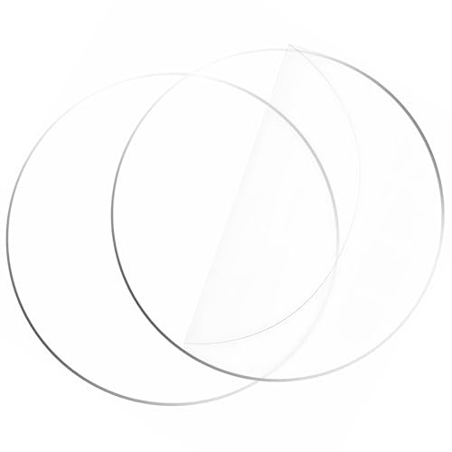 Mshan 2 Stück20cm Runde Acrylcake board3mm Dick, Transparent - Bruchsicher & Vielseitig für Transport Kuchen und DIY Handwerk