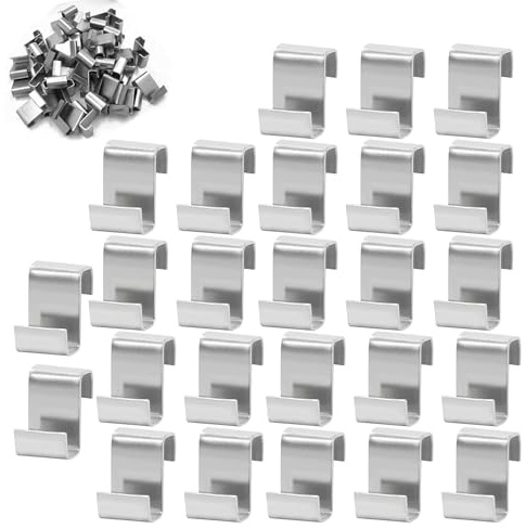 100Pcs Z Clips for Greenhouse Glass Panes Greenhouse Clips for Glass Stainless Steel Greenhouse Z Clips Greenhouse Window Clips Glass Pane Fixings Clips for Greenhouse Glass Replacement Accessorie