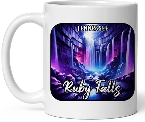 Tasses À Café Chutes De Ruby Tennessee Mug Céramique Personnalisé Personnalisable Tasses De Petit Déjeuner, Pour Collègue De Travail, Femme, Anniversaire, 330ml