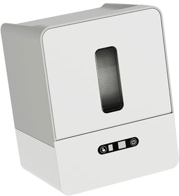 Dispensador automático de toallas de papel montado en la pared debajo de gabinetes, tecnología de sensores inteligentes para baño, cocina, oficina, uso en gabinete, dispensador de toallas de papel