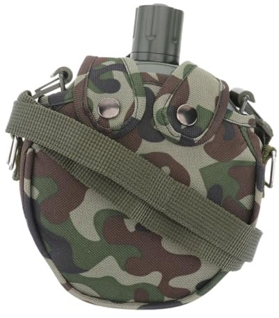 BATHVEVE Botella de Agua Ciclismo Acero Inoxidable con Bolsa Verde Recipiente Hermético para Actividades Senderismo y Camping Resistente Fugas