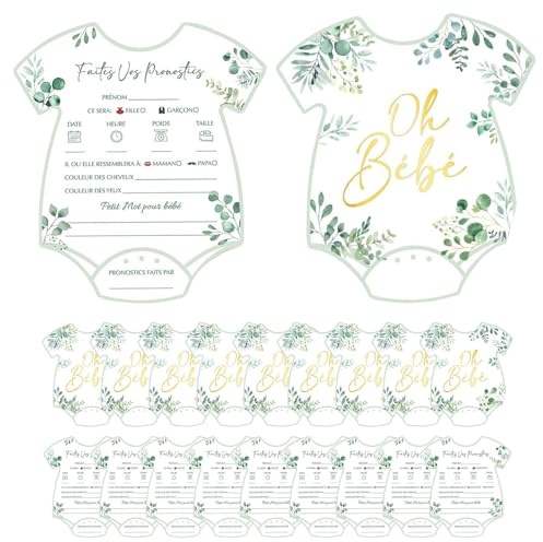 Tewzafiya Tarjetas de predicción para bebés | Consejos para nuevos padres – Juego neutral de género con refranes divertidos para jóvenes y niñas, fiesta familiar, participación de invitados