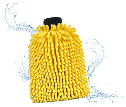 DU Life 1 Gant de Lavage de Voiture en Microfibre de qualité supérieure - Doux et Absorbant - Éponges de Lavage de Voiture en Chenille pour l'entretien Professionnel de la Voitures