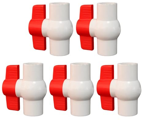 5 Stück 2 Zoll Robuste PVC Rundventile Einfache Installationsdesigns Für Fischzucht Und Bauwasserprojekte T Griffventile
