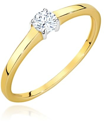 MARKO Damen Ring aus 333 Echtgold (8K) mit Zirkonia – in verschiedenen Farben erhältlich | Eleganter Verlobungsring & Geschenk | Vorsteckring Schmuck Gold