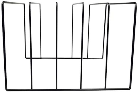 Senermter Soporte para Discos de Vinilo, Estante de Metal Negro para Colección de Álbumes, Organizador de Escritorio y Estantería Moderno