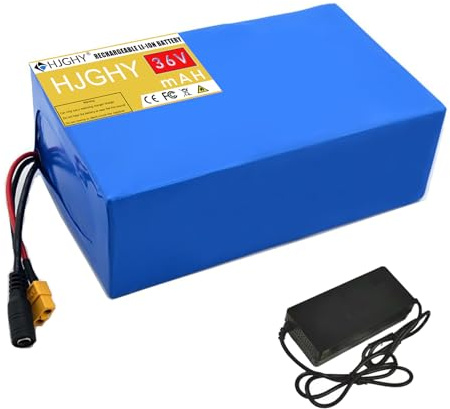 HJGHY 36v 25ah, Batería de Litio de Alta Capacidad de 36 voltios, 36 V, 10 Ah, 15 Ah, 20 Ah, 25 Ah y 30 Ah para Motor de Bicicleta eléctrica de 0 a 1100 W.