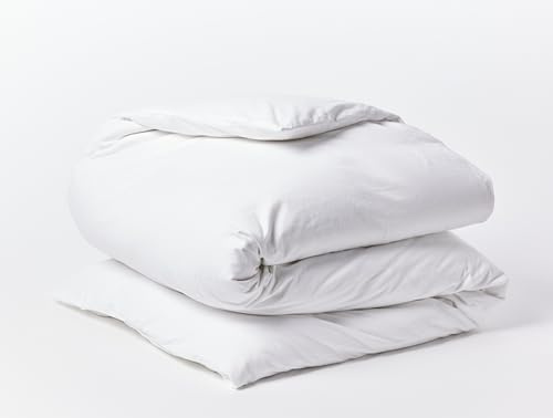 Coyuchi Cloud Brushed Organic Flannel Duvet Cover (King, Alpine White)