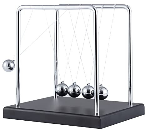 CHANGSHUN Newtons Cradle Balance Balls Black Base Home Office Desk Ornament