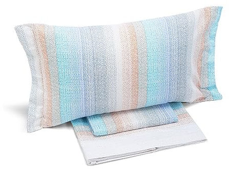 Caleffi Caleffi - Juego de Sábanas de Franela, Ropa Cama, Franela Azul, Plaza y Media, 1007175