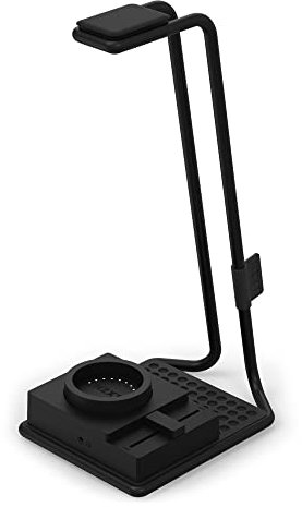 NZXT Relay SwitchMix PC-Gaming-Headset Ständer und Audiomixer – AP-USMSM-B1 - Nahtloses Umschalten zwischen Headset- und Lautsprecheraudio – Mixer in Studioqualität – Schwarz