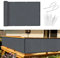 Sunnylaxx Pantalla para Balcón Protección de Privacidad HDPE,100×300cm Antracita,con Ataduras de Cables Protección UV,Resistente al Viento y Transpirable,para balcón Exterior de jardín