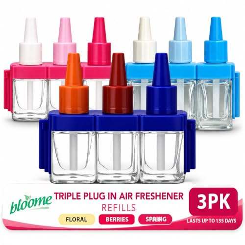 SOL 3pk Triple Plug In Air Freshener Refills - Mixed Scent - 3pk x 7ml | Triple Plug In Air Freshener Refills, Mixed Scent, Compatible With 3volution Plug In Devices, Long Lasting Fragrance, 3x7ml