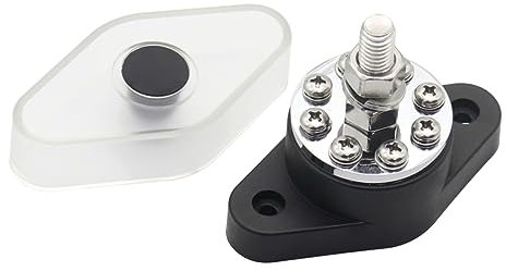 OUNONA Stromverteilerblock 300a Sammelschiene aus Nylon und Glasfaser mit Schwarzer Klemme für Auto und Fahrzeugkabelbaum