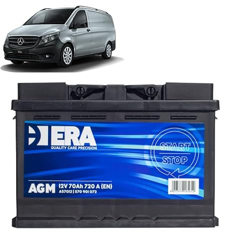 Batteria 70Ah A.G.M. per Mercedes Vito 109 110 111 114 116 119 CDI gasolio 2014+