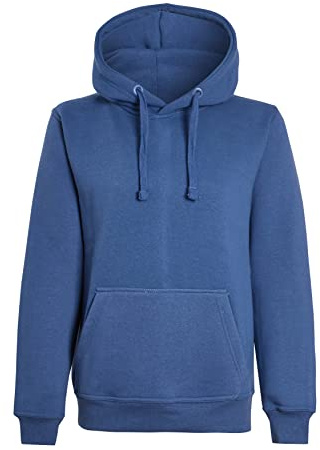 imporio 11 Women Ladies Oversized Pullover Plain Hoodie Top With Out Zip Hoodies Sweatshirt Top Jumper UK 8-24 (UK, Numeric, 18, 20, Regular, Regular, Denim Blue)