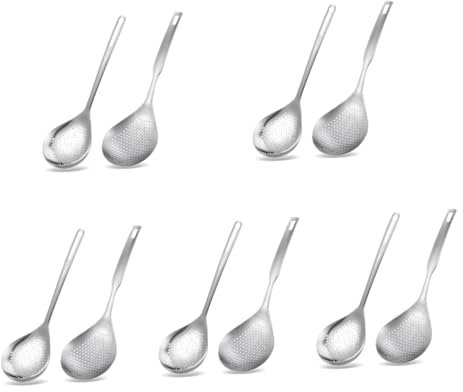 PRETYZOOM 10piezas Espumadera Inoxidable De Colador Para Pasta y Verduras Utensilios De Cocina Largos Para Freír y Escurrir