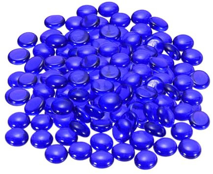 QUARKZMAN Perle di vetro per caminetti 500g/1.1lbs Blu Profondo