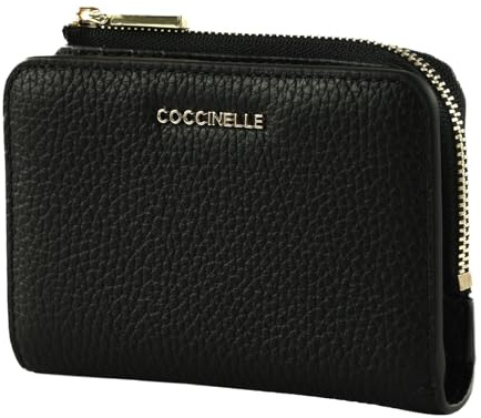 Coccinelle Leder Geldbörse Metallic Soft Wallet Noir schwarz
