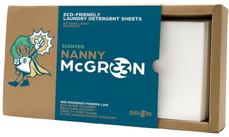 Laundry Detergent Sheets | Zero Waste | Up to 60 Loads | Skin-Friendly | Plastic-Free Packaging | Coconut-derived cleaners (Ocean Bloom)