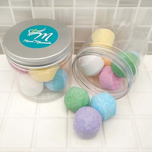 Pack regalo Tarro de 7 mini bombas efervescentes para manicura y pedicura - Aroma Surtido – Alivia los pies cansados - Ablandan durezas, uñas y cutículas